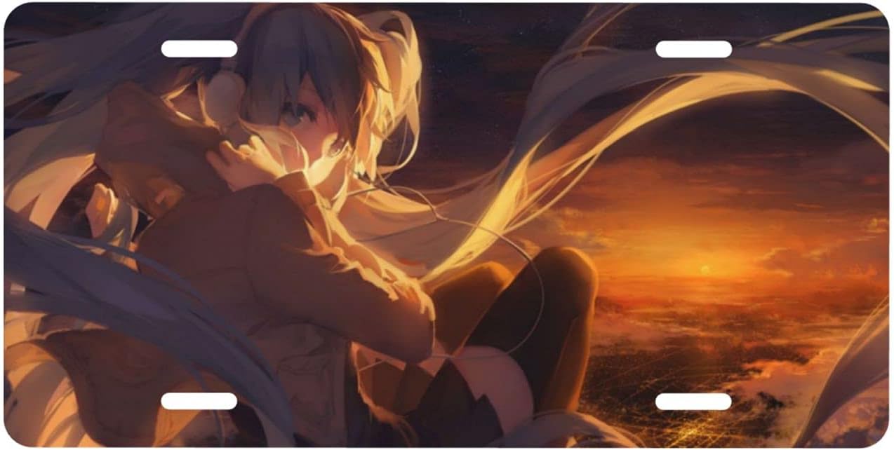 初音ミク アニメファッションパーソナリティナンバープレート フレーム漫画の女神かわいいナンバーフレームコミックナンバープレートアルミ車の装飾車ナンバー プレートフレーム男性と女性があらゆる種類の車やオートバイを運転するのに適しています Fkip Upr Ac Id