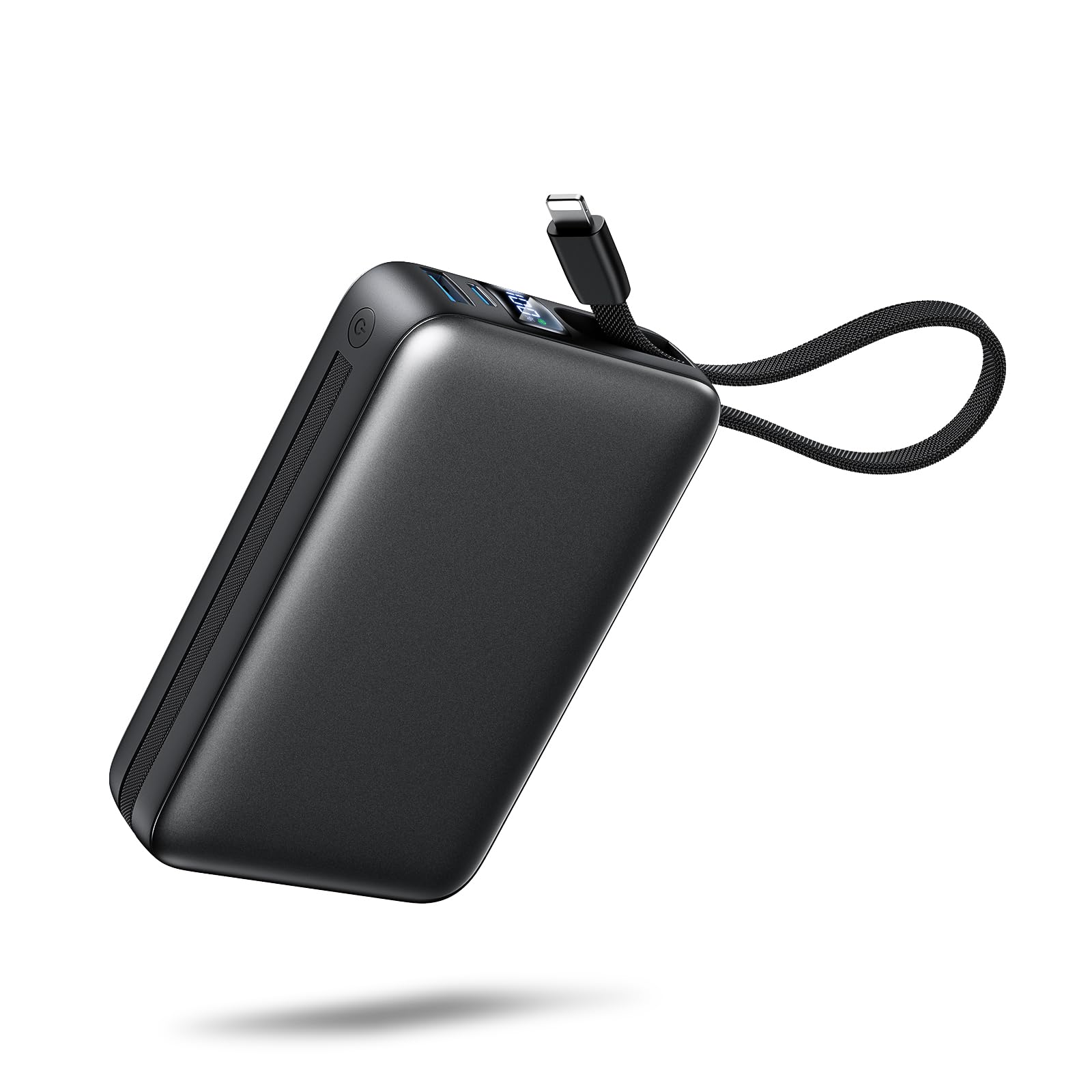 Amazon | モバイルバッテリー 大容量【4台同時充電・2本ケーブル内蔵