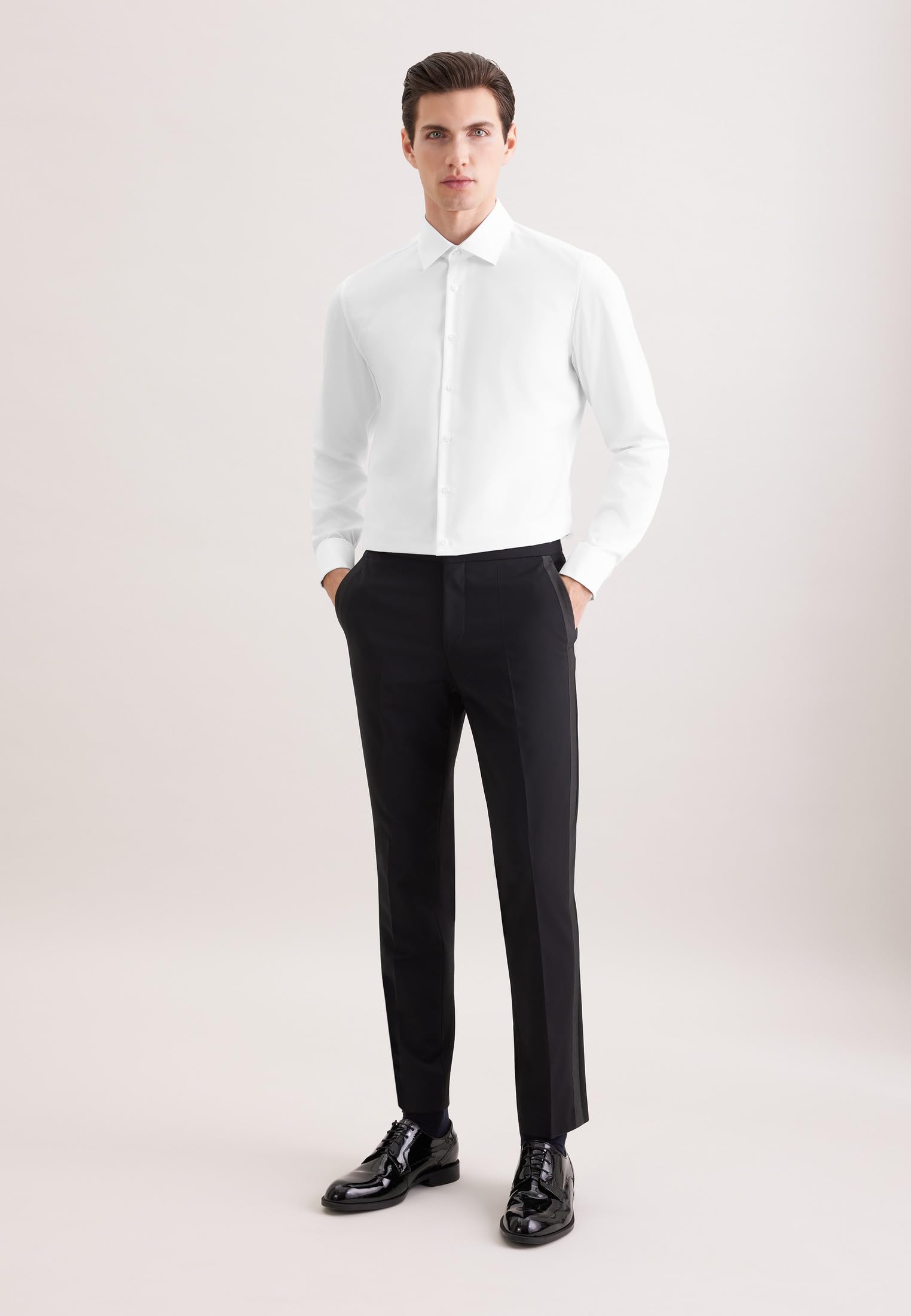 Seidensticker Camicia Business da Uomo - vestibilità Sagomata - No Stiro - Collo Kent - Maniche Lunghe - Polsini con Risvolto - 100% Cotone