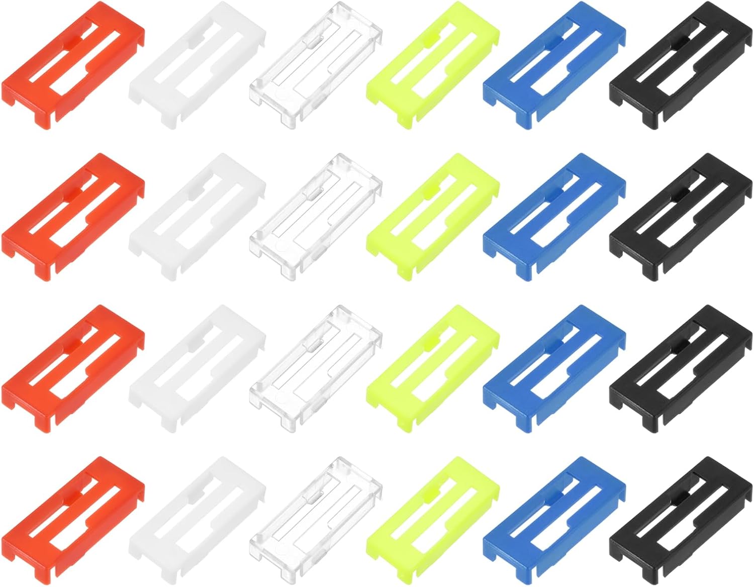 MECCANIXITY 60 Pcs Servo Extension Cable Clips, Servo Cable Safety Connector Lead Wire Buckle Lock for RC Car Plane Boat DIY Y Adapter Cable, 6 Colors