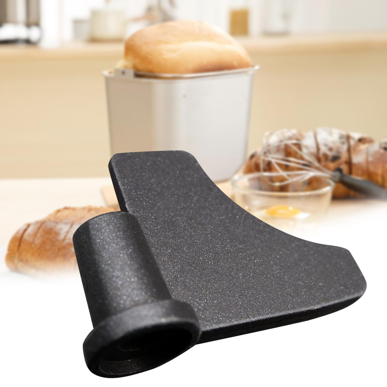 Piezas antiadherentes para hacer pan, pala ligera para amasar para hornear en casa, 62 x 21 x 44 mm, color negro