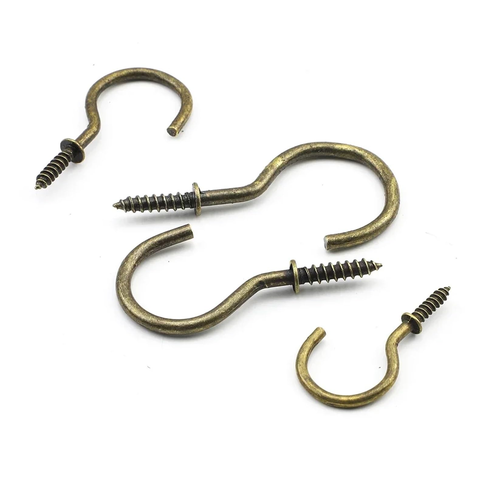 Wkręty z haczykami na kubki 10-30 szt. Wkręty z haczykami na kubki 1/2"-2" Wkręcany wkręt samogwintujący do sufitu(1",20pcs)