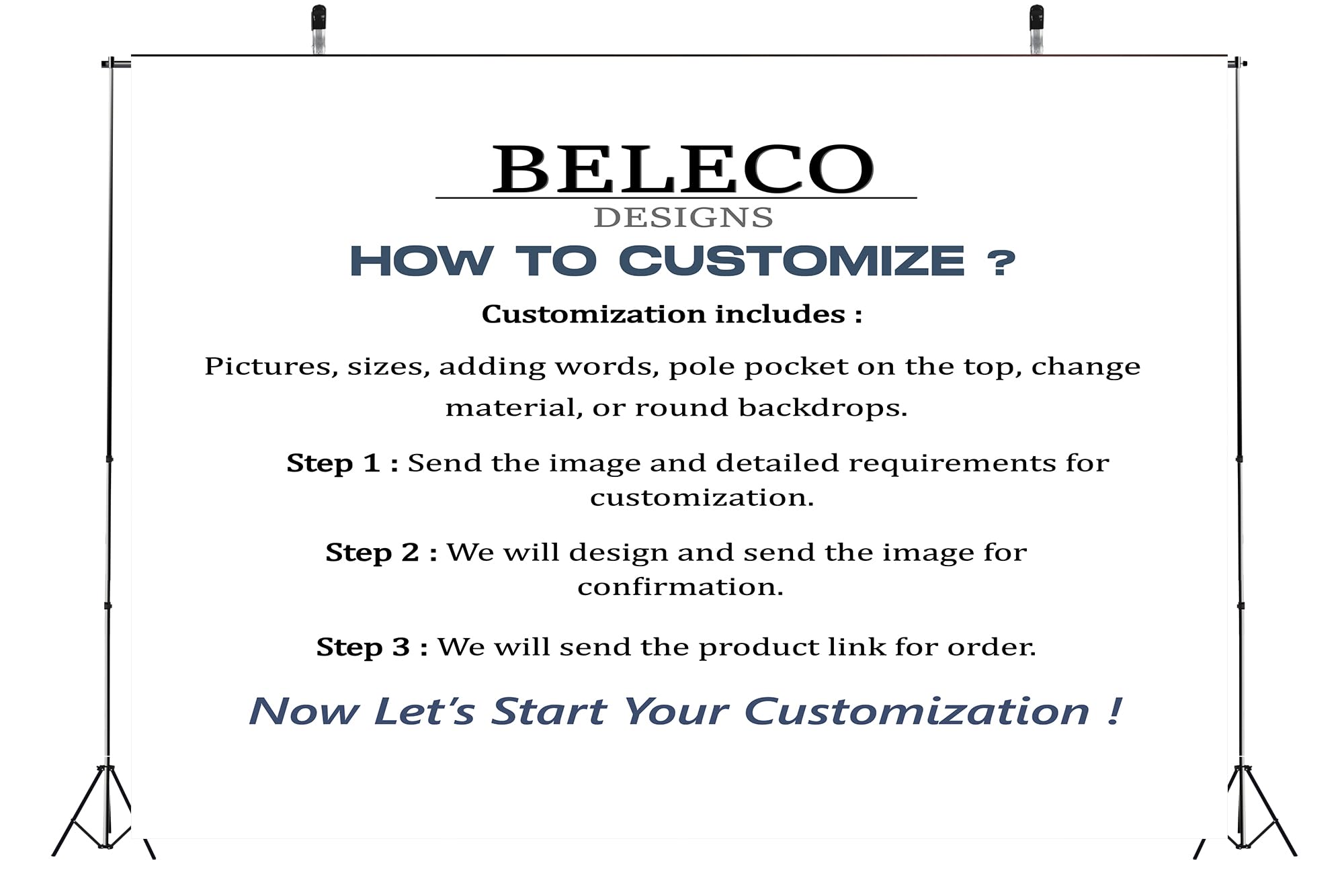 BECELO 5.2 x3m Fondo de Tela Personalizable, Pancarta con Imagen Logo Texto, Accesorios Foto Bodas cumpleaños, Adorno Tapiz Pared Interior hogar Oficina