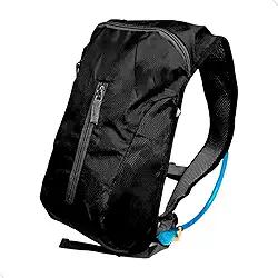 Mochila De Hidratação Impermeavel C/ Refil 2 Litros com Protecao Termica para Atletismo Bike Ciclisco Cor Preto Mundo Compras