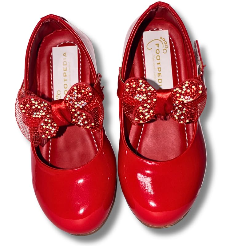 Footpedia Patent Leather Belly Flats | Bow Design Shoes | TPR Sole Casual Flats | Daily Comfort Wear-picture-48