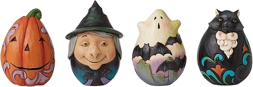 Miniatura 3 de Enesco Jim Shore Heartwood Creek - Juego de cesta de Halloween y figuras en miniatura, 8.46 pulgadas, multicolor