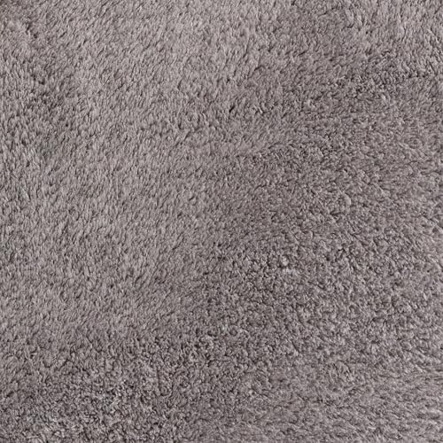 Paco Home Teppich Wohnzimmer Schlafzimmer Kurzflor Waschbar Einfarbiges Muster Flauschig Weich rutschfest Moderne Deko, Grösse:60x100 cm, Farbe:Grau