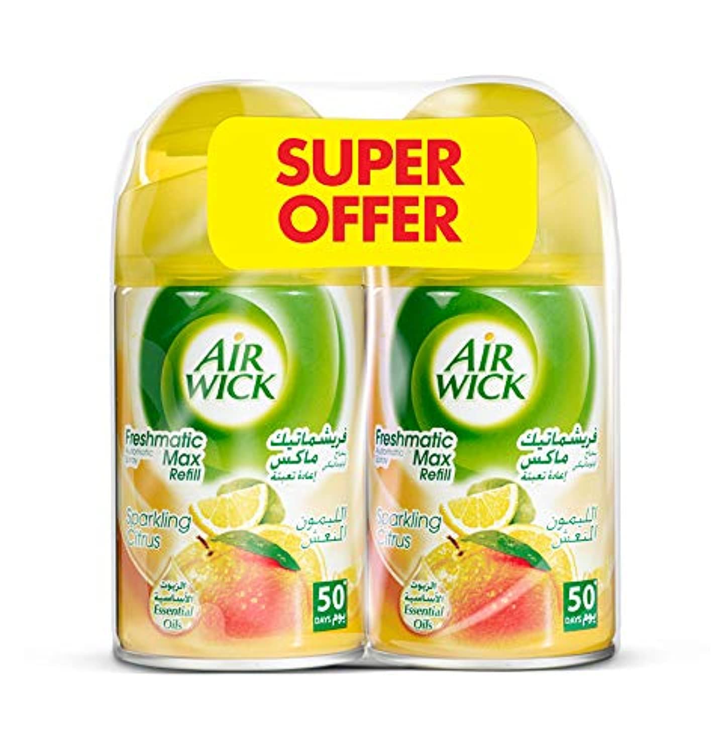 Air Freshener Freshmatic Sparkling Citrus 250ml Twin Pack