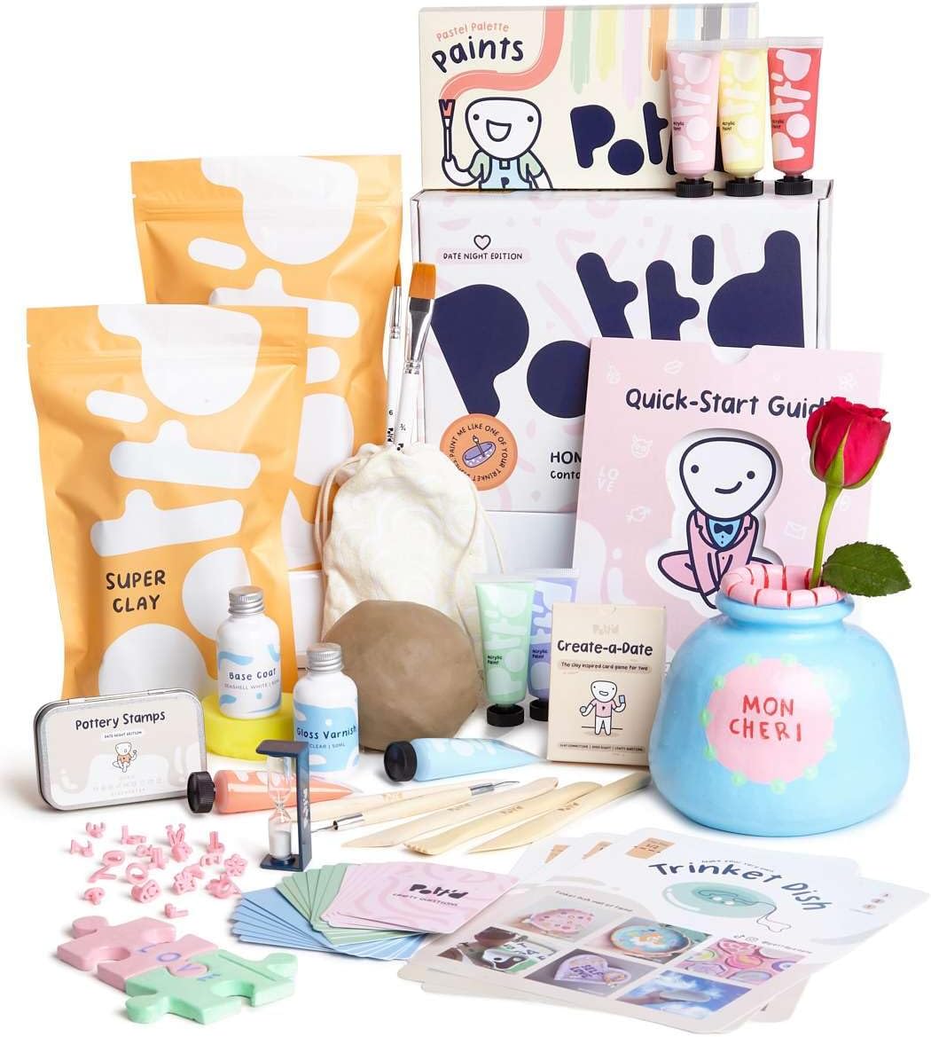 - Air Dry Clay for Adults Date Night Special Edition. Beginners Home Pottery Kit. DIY Craft Kit for Adults. Kit Includes: Air-Dry Clay, Tools, Paints, Brushes, Sealant, How-to-Guides