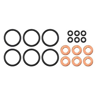Injector Seal Kit for Land Rover Discovery 4 / Range Rover Sport 3.0L TDV6 SDV6 Diesel, Fitting Kit Includes Seals Washers O-Rings, Replaces LR054612 | 3.0L SDV6 Diesel Fitting Kit with Seals Washers O-Rings, Replacement for LR054612