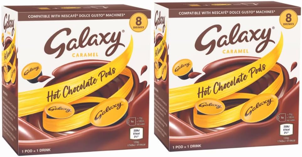 cafféluxeGalaxy Caramel Hot Chocolate Pods | 16 Servings Dolce Gusto Hot Chocolate Pods | Dolce Gusto Compatible Capsules