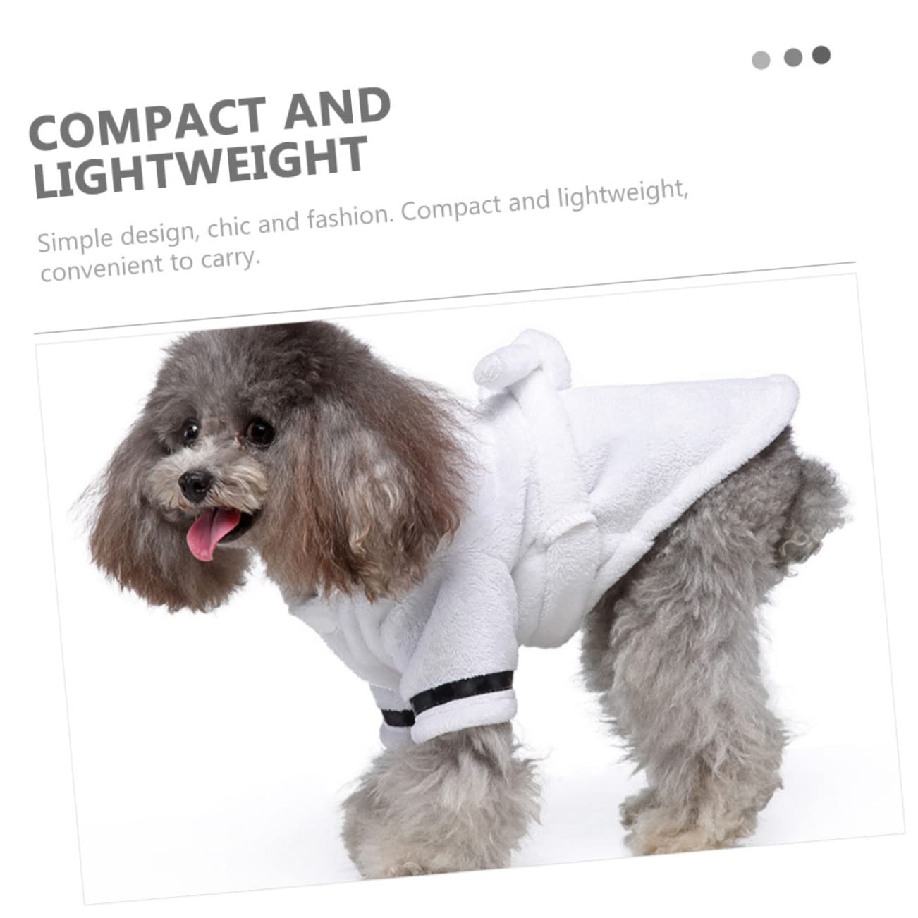 POPETPOP 5 Pezzi di Abbigliamento per Animali Domestici Accappatoio per Cani Accappatoio Assorbente per Acqua Comodo per Cani Elegante