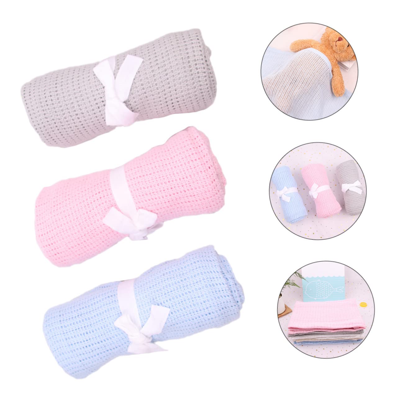 TOYANDONA 3pezzi Coperta Termoregolatrice Per Ragazzo Ragazza Ragazza in Cotone Coperte Per Ovetto Ragazzo Coperte Per Per Passeggino e Culla