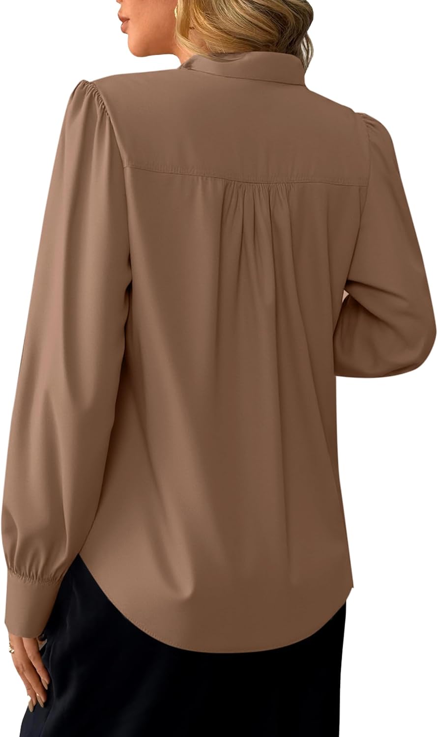 Avanova Women Bow Tie Neck Long Sleeve Blouses Tops Dressy Casual Elegant Work Shirts - Image 4