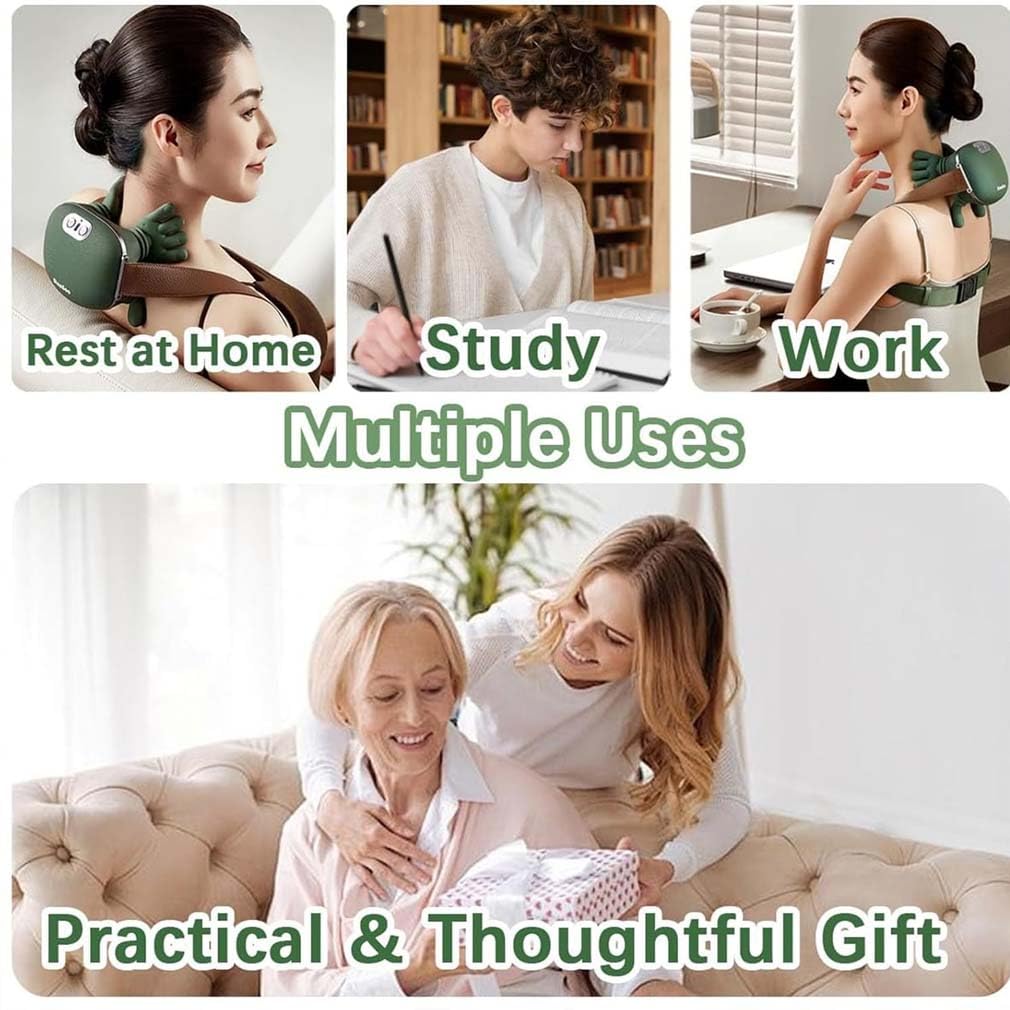 TrueAlign Massage Master for Shoulder, Nackenmassagekissen mit 3 Geschwindigkeiten, Shiatsu Massagegerät 3D Deep Massage, Nackenmassagegerät mit Wärme für Frauen und Männer