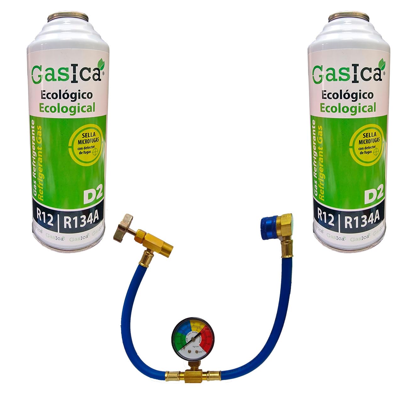 Gas Refrigerante Ecologico D2 | 2 Confezioni Da 400g | Compatibile Con R134A/R12 - Foto 2