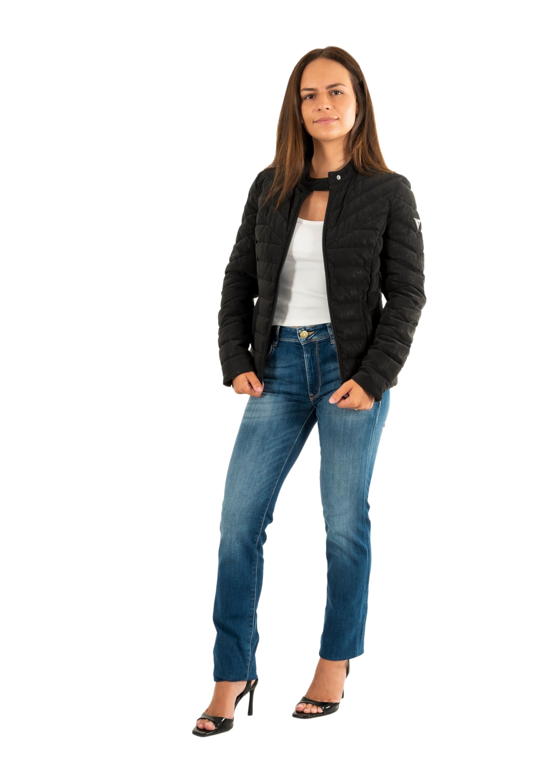 Guess Giacche E Jeans New Vona Jblk Jet Black A996 L-image