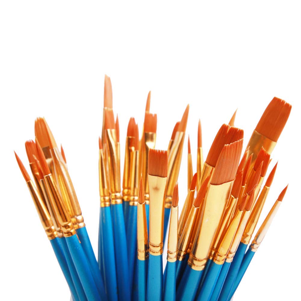 Set 6 Pennelli Per Pittura - Nylon, Punta Piatta, Per Acrilico, Olio E Acquerello, Ideale Per Principianti - Foto 9