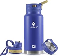 Vista 27 de Botella de agua aislada Ideus 12oz, botella de agua aislada de acero inoxidable para la escuela, botellas aisladas con popotes a prueba de fugas