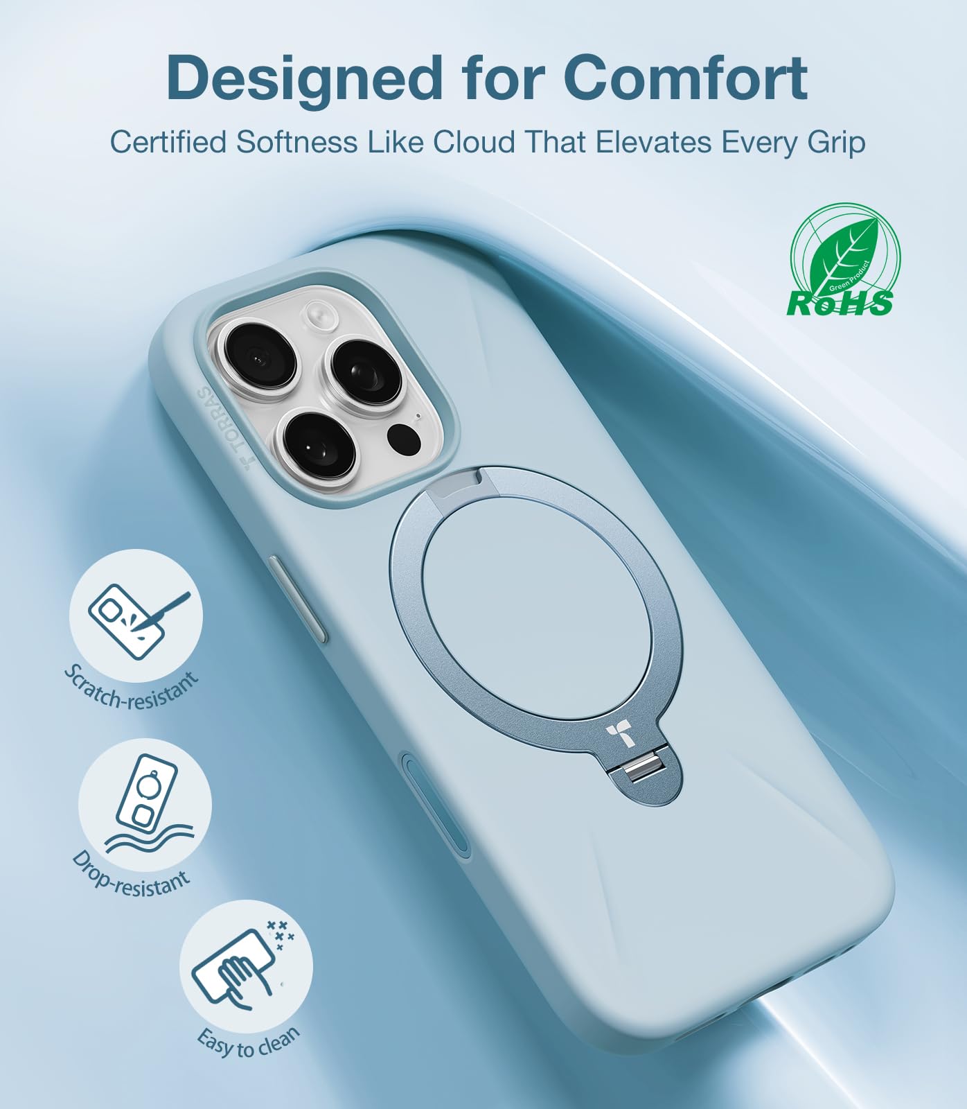 Amazon.com: TORRAS Liquid Silicone for iPhone 16 Pro Case with 360