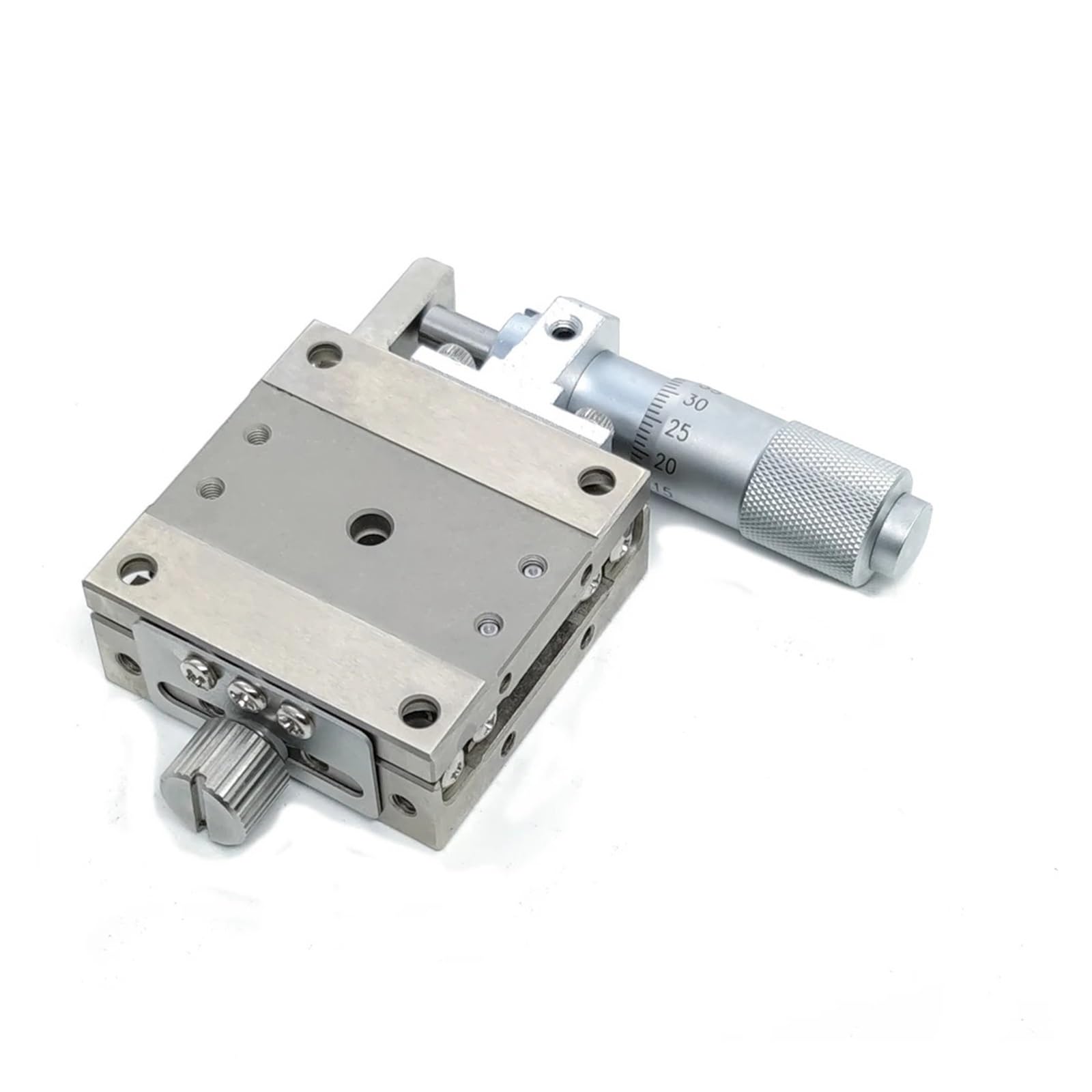Oś X 60 * 60 mm LBX60-C LBX60-R LBX60-L Stół przesuwny ze stali nierdzewnej z ręcznym przesuwem, platforma liniowa o wysokiej precyzji (LBX60-R)