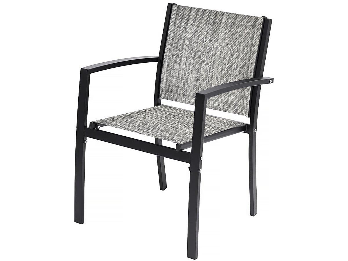 Salon de Jardin Bas Lino - 4 Places - Gris