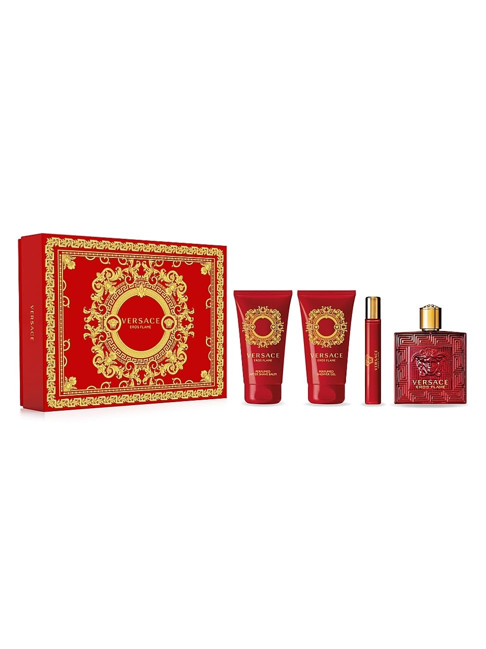 Versace Eros Flame Eau De Parfum 4Piece Gift Set For Men