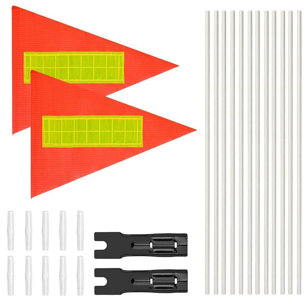 HIQE-FL 370cm Piraten Kinderfahrradfahne, 2-Set Verstellbare Sicherheitswimpel, Fahrradanhänger Fahne, Kinder Sicherheitswimpel