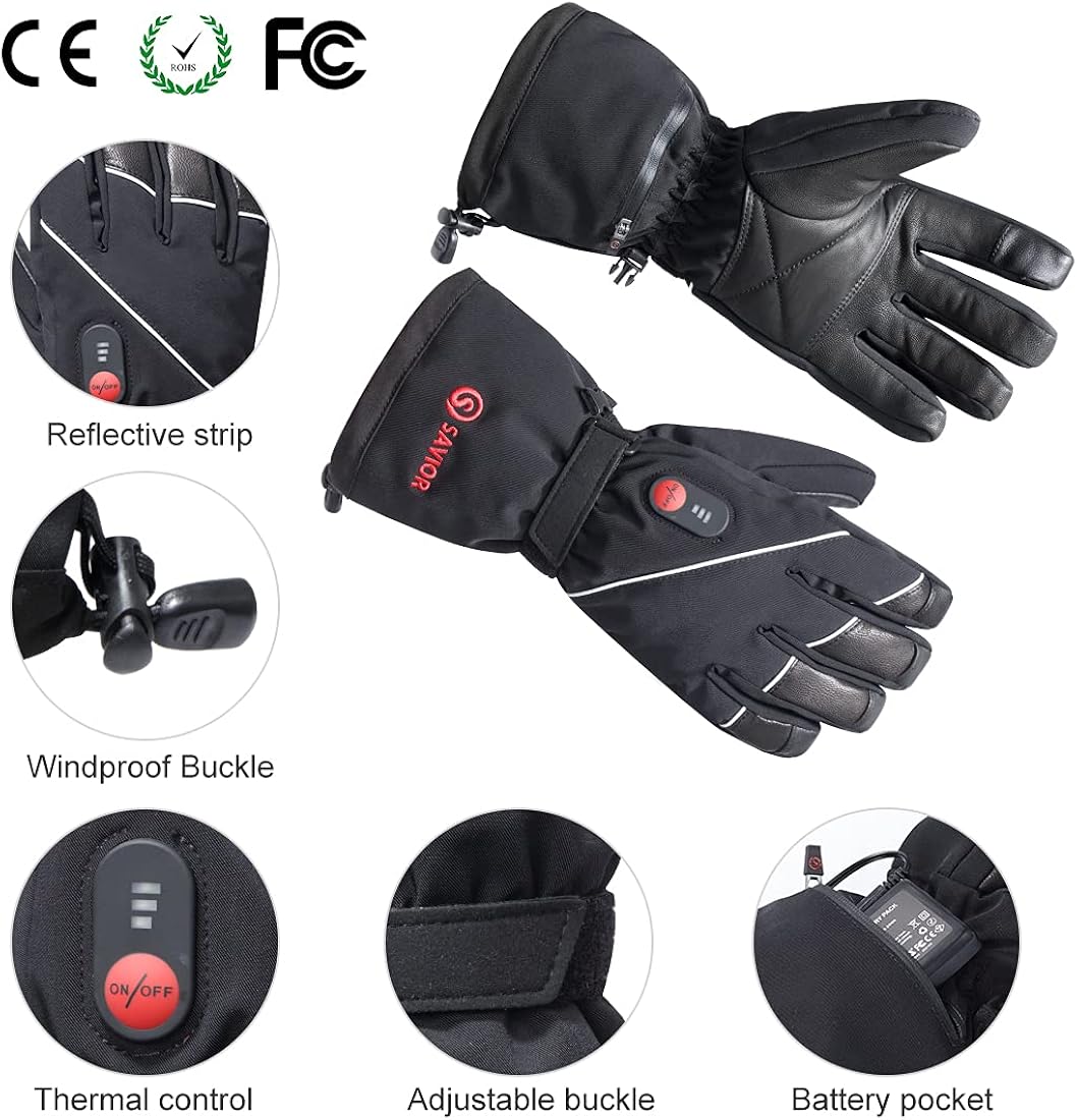savior heated ski gloves