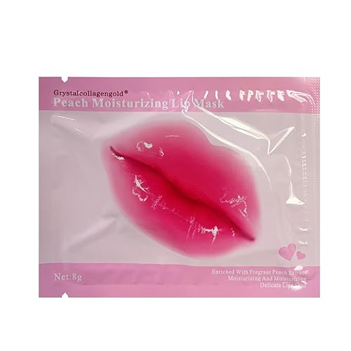 Miniatura 2 de Juego de 30 mascarillas de hidrogel de colágeno de cristal rosa, almohadillas de gel hidratantes e hidratantes para labios secos, hacen que tus