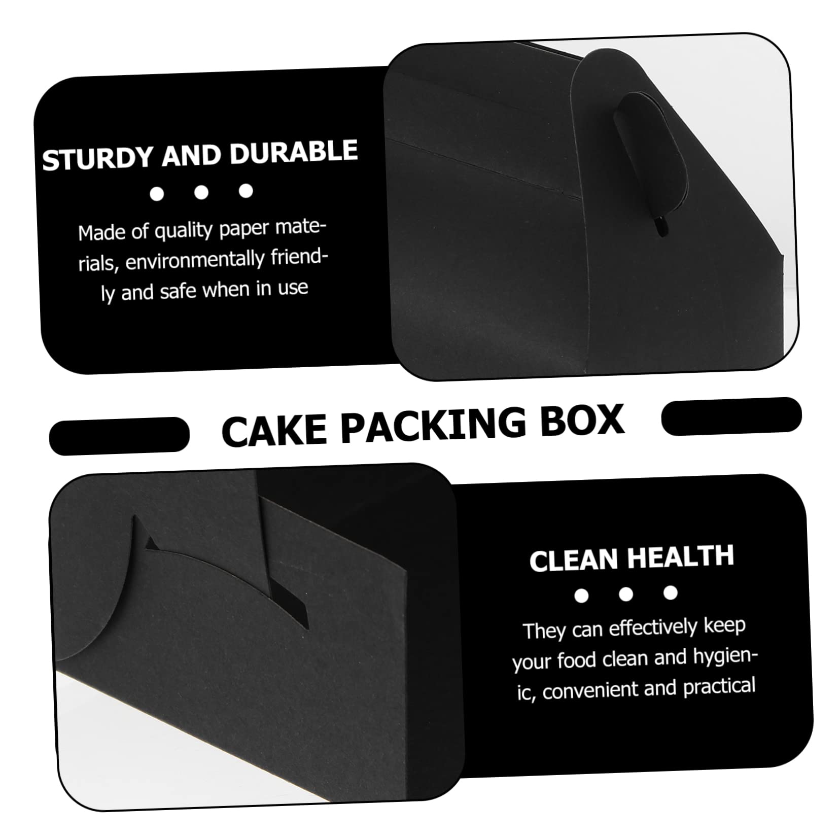 BRIGHTFUFU Handed Cake Case 20pcs Cake Box Sets Paper Dessert Storage Boxes Lids for Pies Biscuits