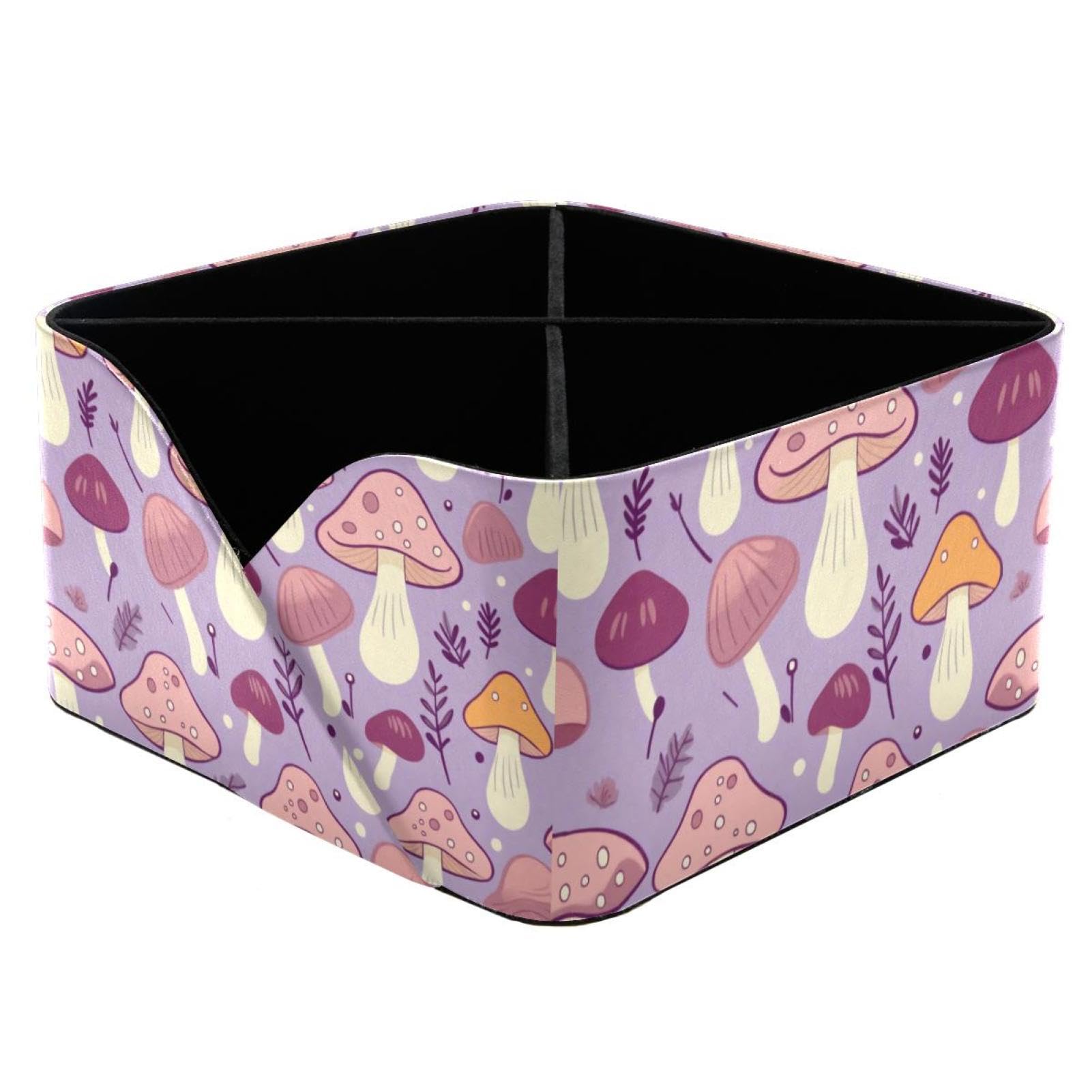 Porte-stylo rectangulaire champignon violet idéal pour trier la papeterie sur le bureau