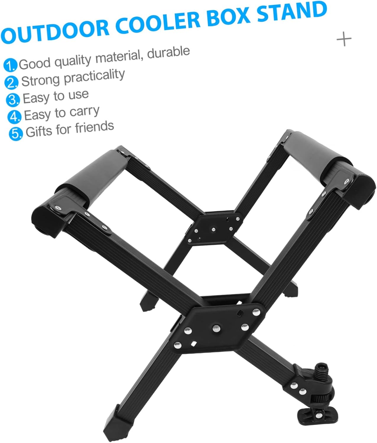 Ciieeo 1pc Outdoor Ice Box Stand Lightweight Bbq Rack for Camping Hiking Portable Folding Cooler Holder for Grills Luggage More