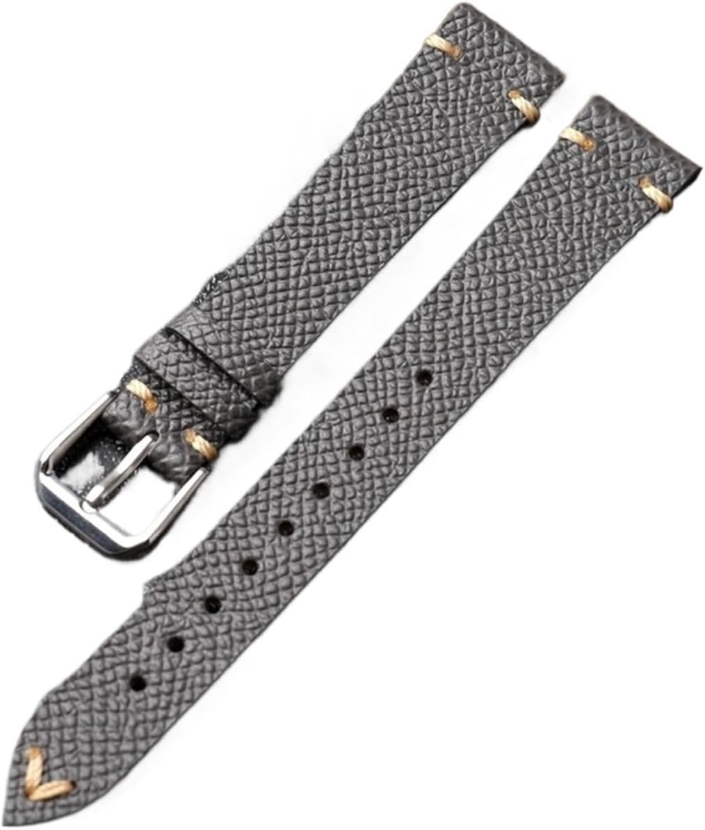 MJMT06 Handmade Leather Watchband 18 17MM Buckle 14MM Palm Grain First Layer Cowhide Strap Soft Vintage Style Watch