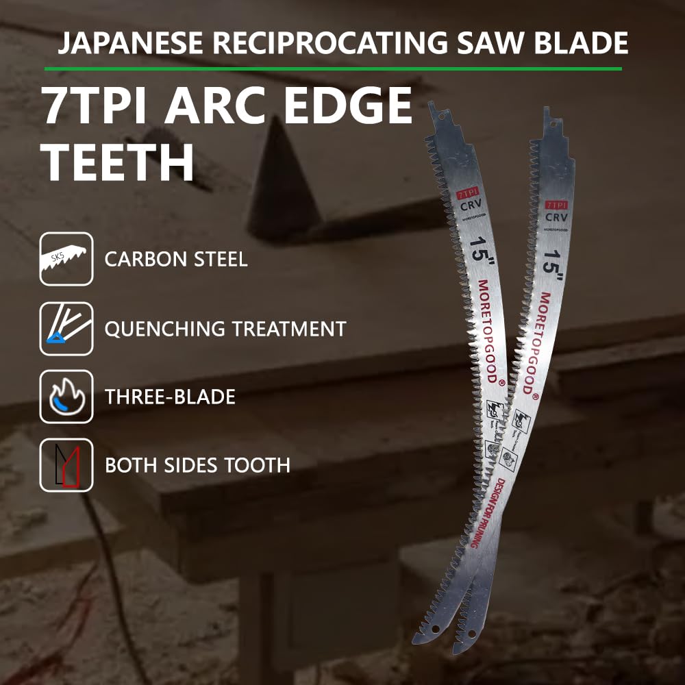 MORETOPGOOD 3PCS Arc Edge Reciprocating Saw Blade - Image 2