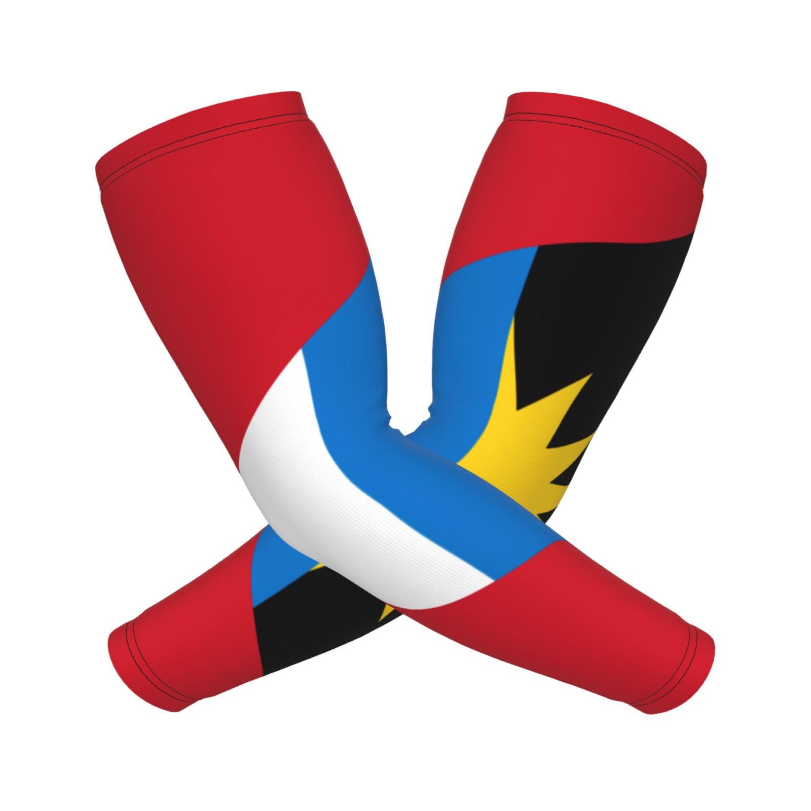 CUTEDWARF Flag Of Antigua And Barbuda Sun Protection Arm Long Sleeve Protector Unisex Outdoor Sports Protective Sleeve Guard
