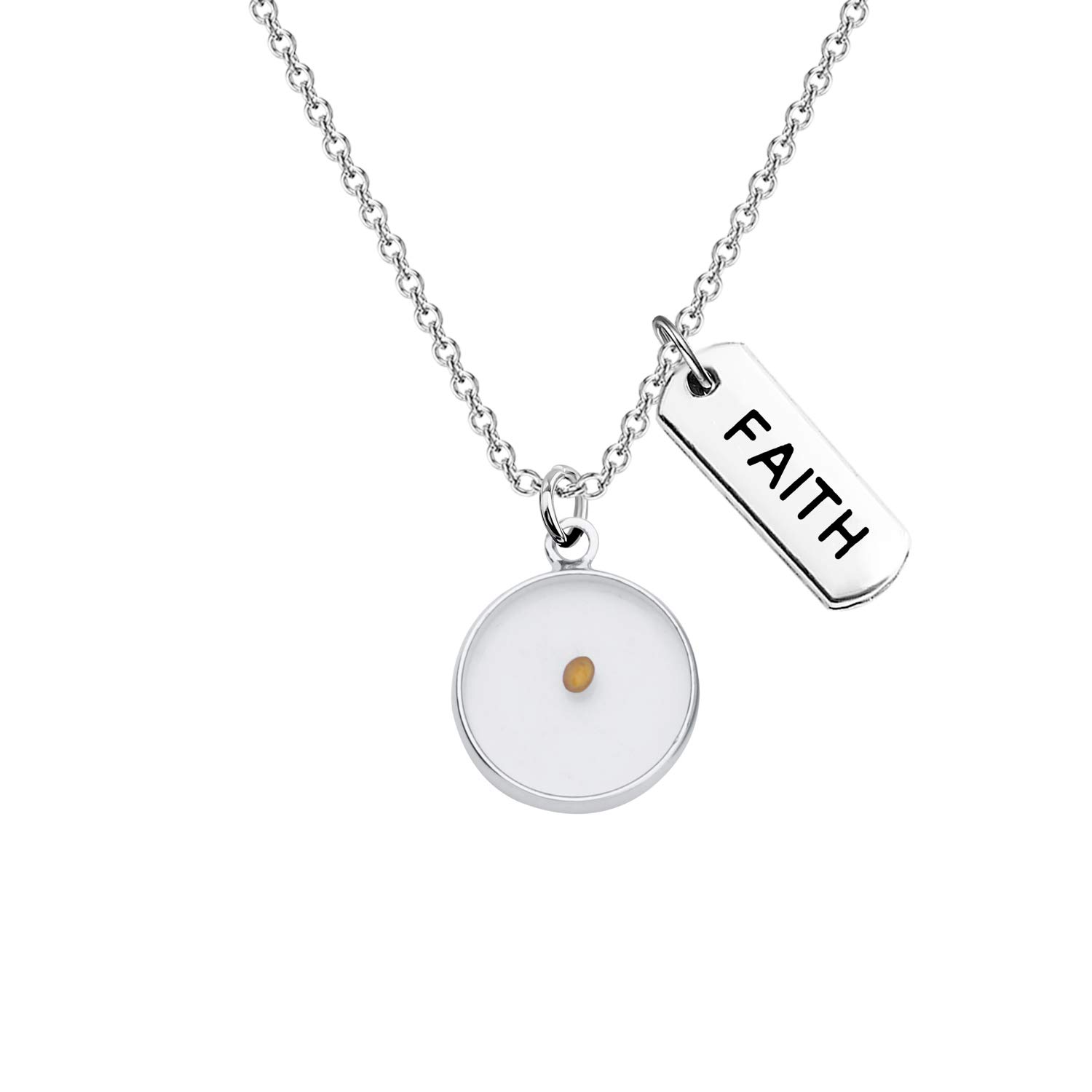 BNQLBNQL Mustard Seed Necklace Bracelet Earring Faith Gifts Mustard Seed Jewelry Faith Pendant Necklace Bracelet Religious Gifts Christian Inspirational Gifts