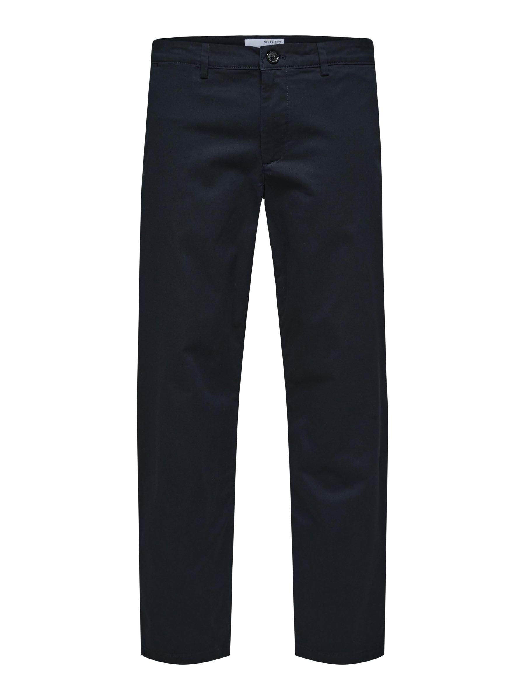 SELETED HOMME Men's SLHSTRAIGHT-New Miles 196 Flex Pants W N Chino, Dark Sapphire, 32/32, Dark Sapphire, 32 W/32 L