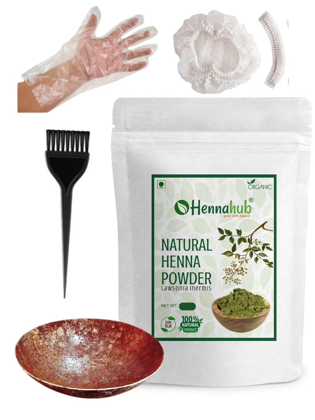 Natural Henna Leaves Powder/Mehandi (1 kg) for Hair and Hand (Rajasthani henna) with iron bowl | Sojat henna | GI tagged heena powder-picture-22