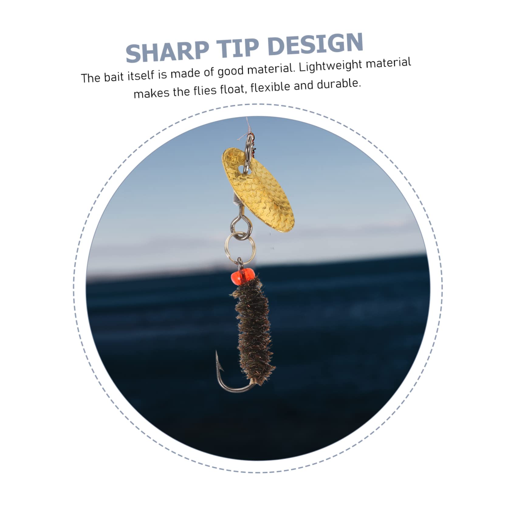 Toddmomy Ensemble De Crochets À La Mouche Sequin pour Plombs Leurres De Poisson Qui Coulent Appâts Leurres De Pêche À L'achigan Leurre De Pêche en Mer Acier Inoxydable