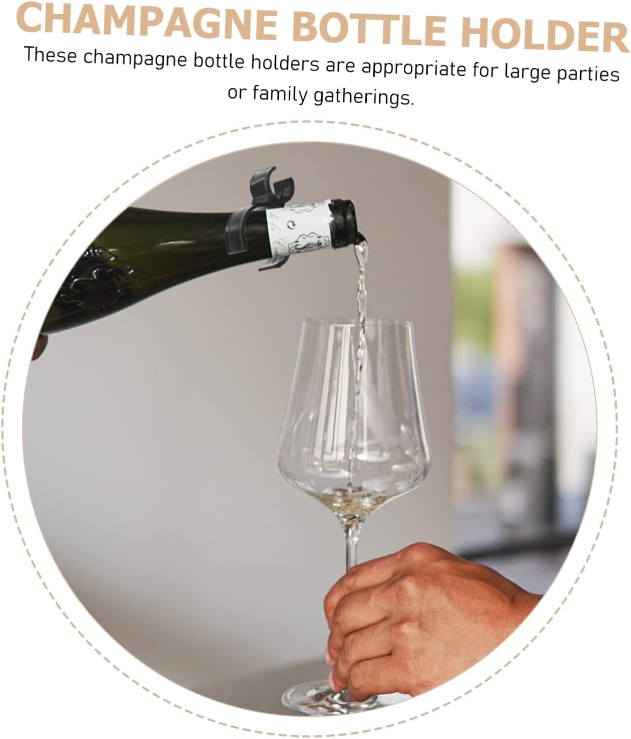 75pcs Practical Wine Bottle Holder Clips Lightweight Plastic Safety Clips for Parties Nightclubs and Celebrations for Single Bottle Support