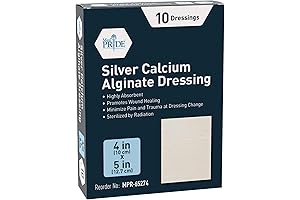 Powerful Healing at Your Fingertips: Silver Calcium Alginate 4" x 5" Wound Dressing Pads
