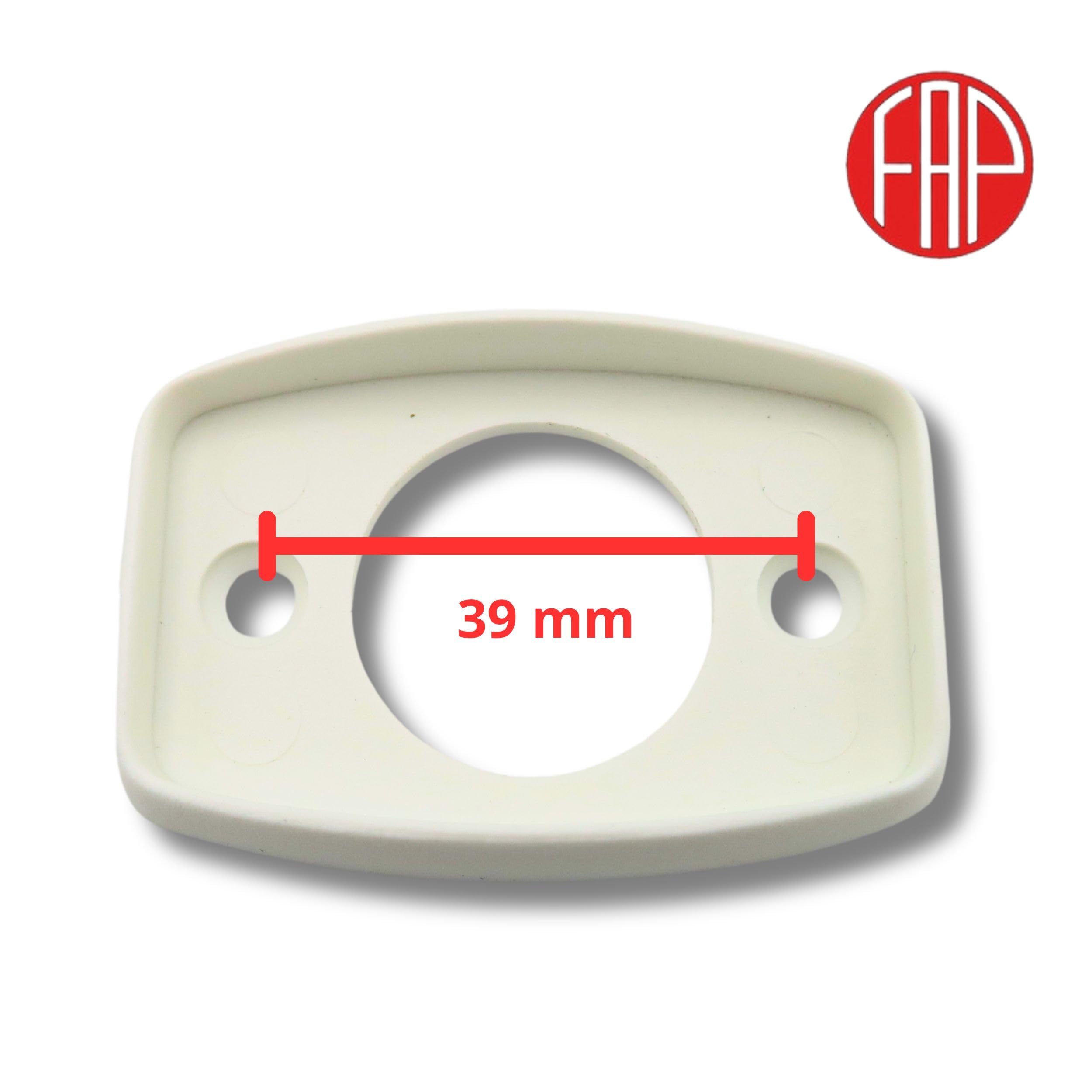 Generico Serratura per Camper e Roulotte FAP - Ideale per Gavone e Sportello Gas - 38x56 mm - Bianco con Cilindro FAP New System e 2 Chiavi Incluse - Ricambio per Caravan e Accessori Camper