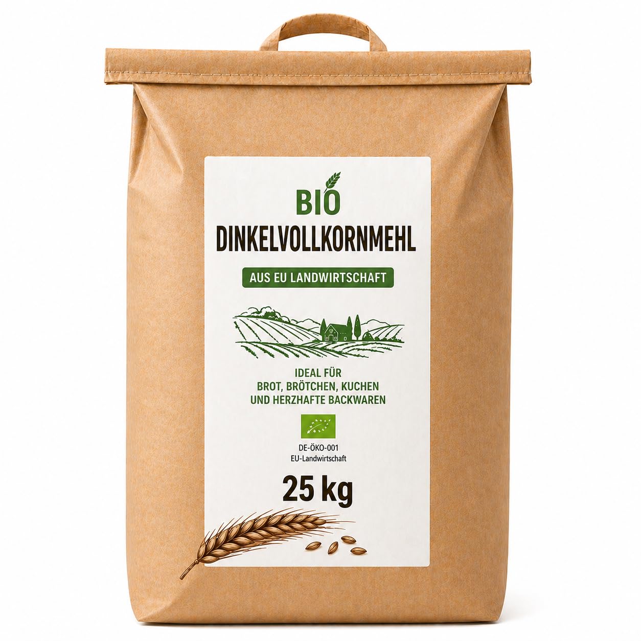 Bäckerei Spiegelhauer Bio Dinkelvollkornmehl 25kg fein Deutsche Landwirtschaft