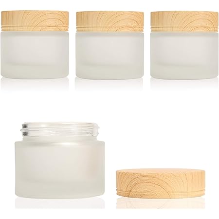 Download Amazon Com Ammax Glass Cosmetic Containers Empty Sample Jars With Leakproof Lids Makeup Sample Containers Bpa Free Pot Jars For Cosmetic Lotion Cream 4 Pack Beauty