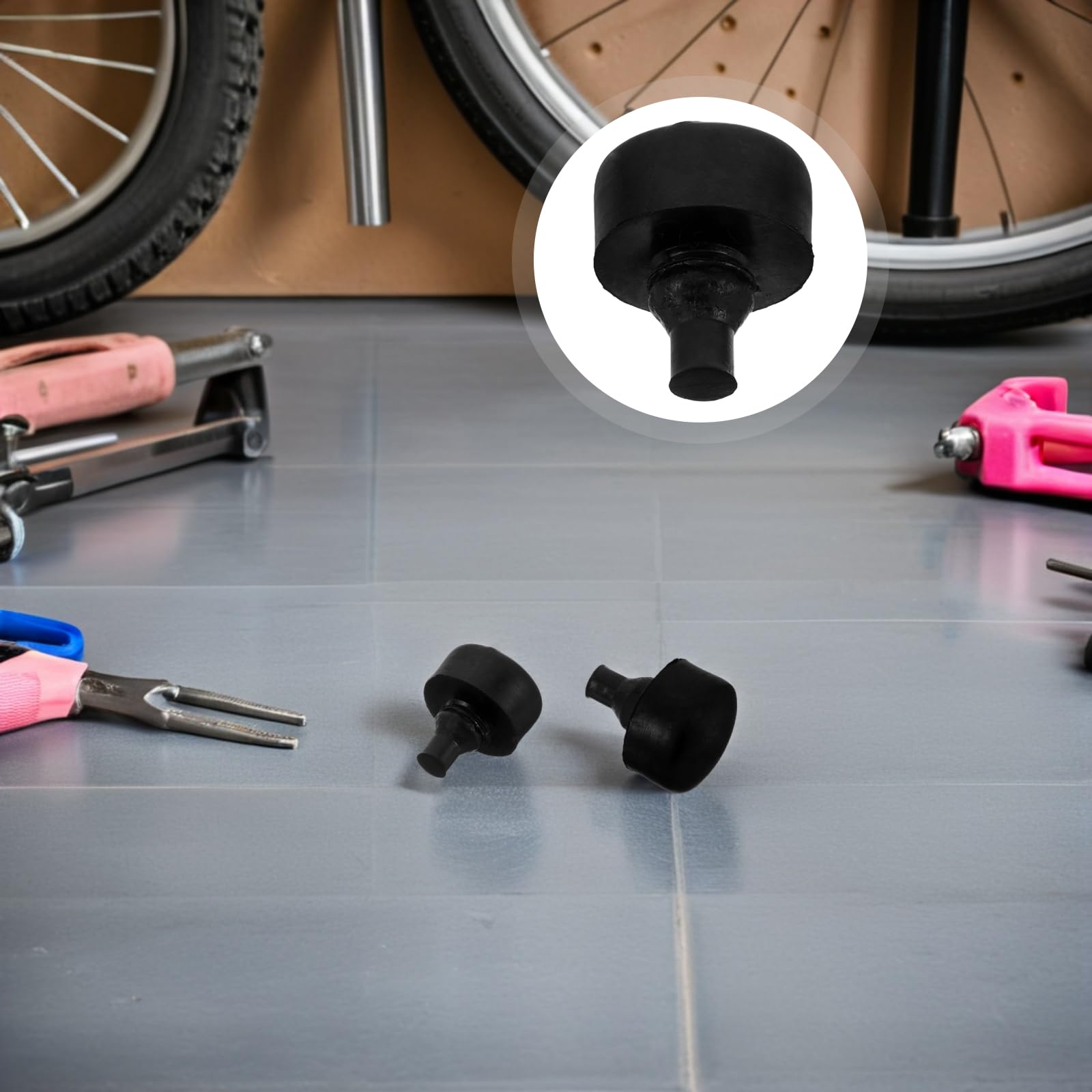 ERINGOGO Set 100 Pezzi Boccole di Supporto Motore Moto in Gomma Nera Antivibrazione Blocco Smorzante, Ammortizzatori Supporto Motore per Scooter e Motociclette, Accessori Officina