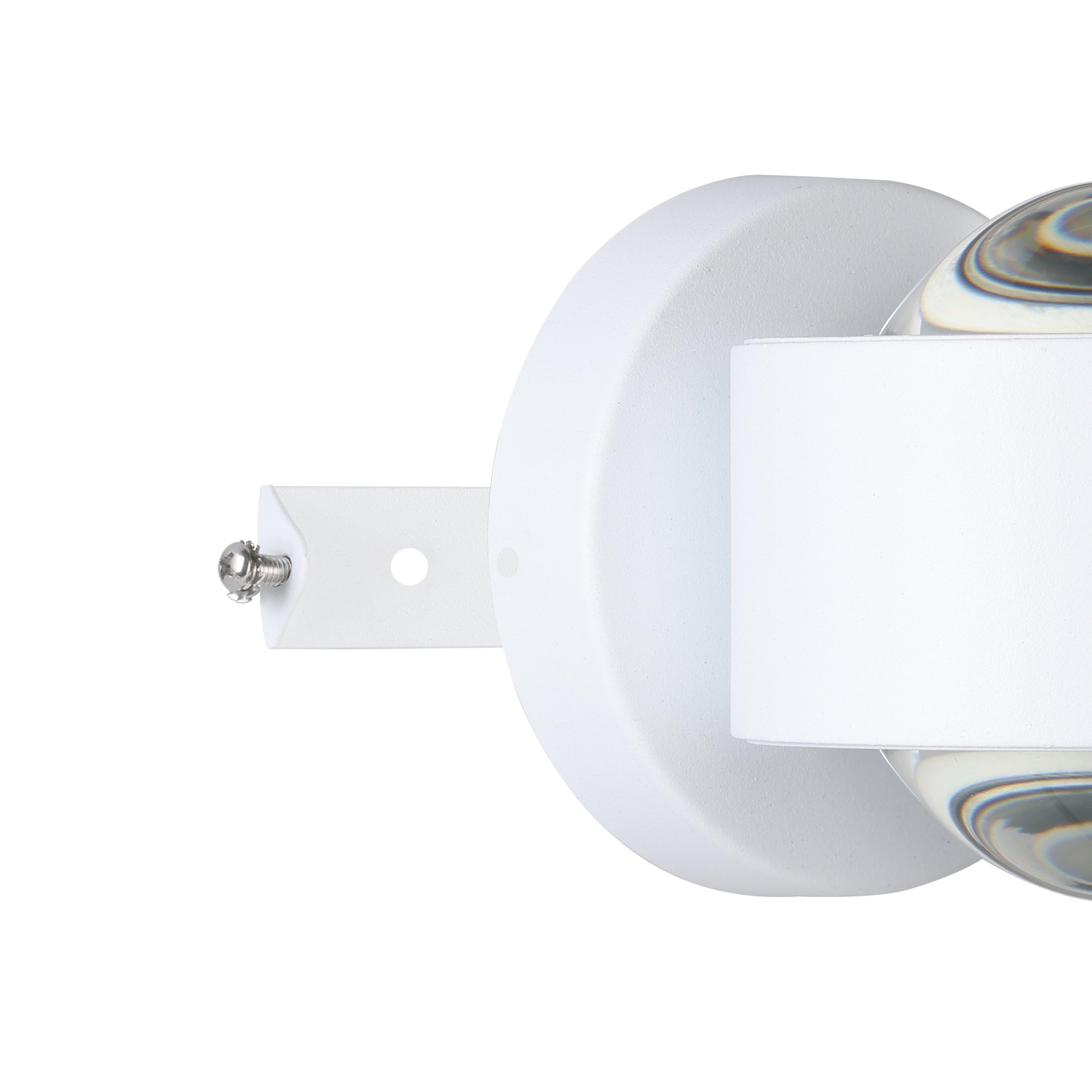 EGLO LED Wandlampe Ono 2, 2 flammige Wandleuchte Up and Down Light | Wandstrahler innen aus Aluminium und Kunststoff, Wohnzimmerlampe in Weiß, Klar, LED Flurlampe, warmweiß