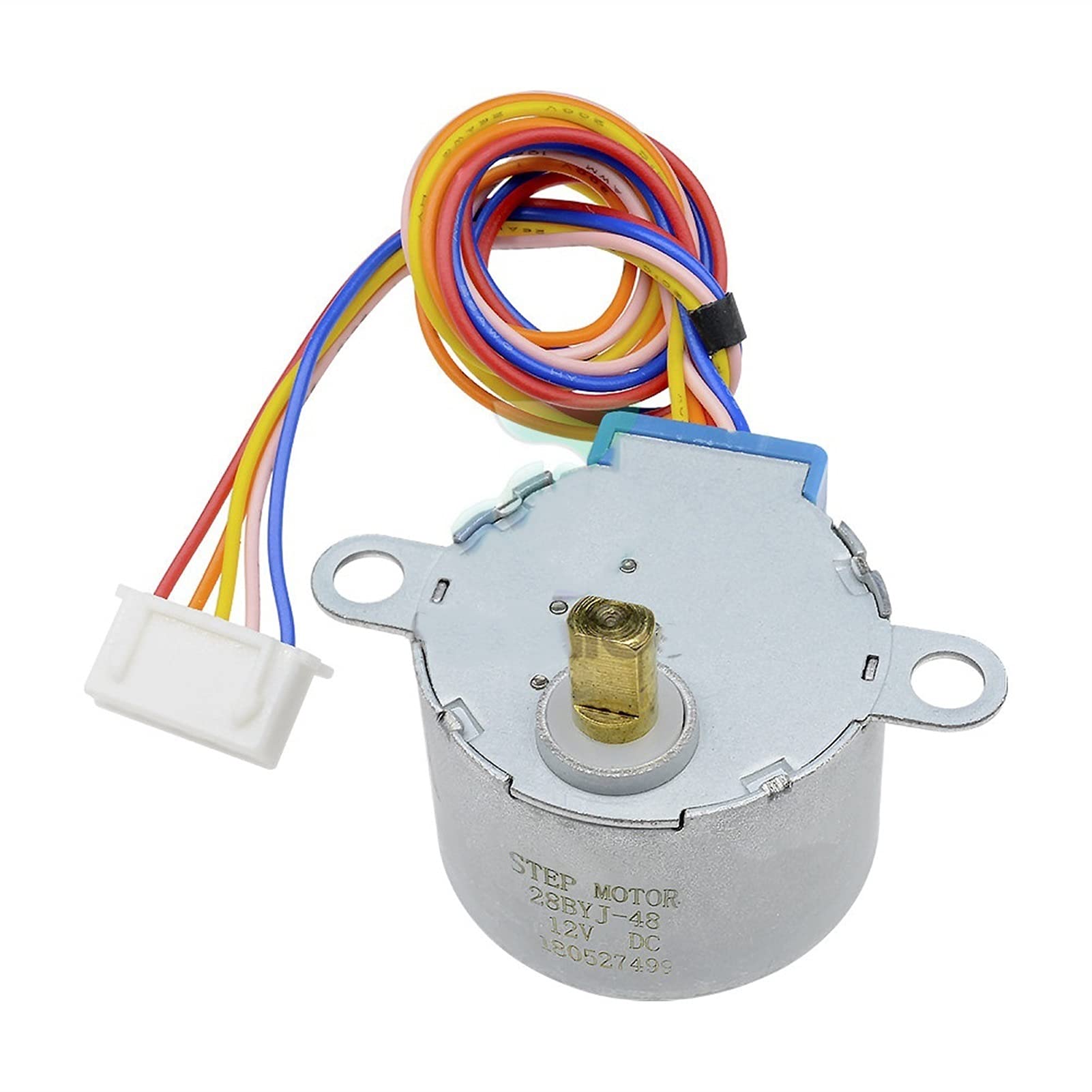 zxxin- Motore elettrico 28BYJ48. DC. Motore del passo di riduzione, 5V / 12V 4 Motorino passo-passo di fase, rendimento, 28BYJ 2 8BYJ-48. Robusto e durevole (Shaft Diameter : 12V Motor)