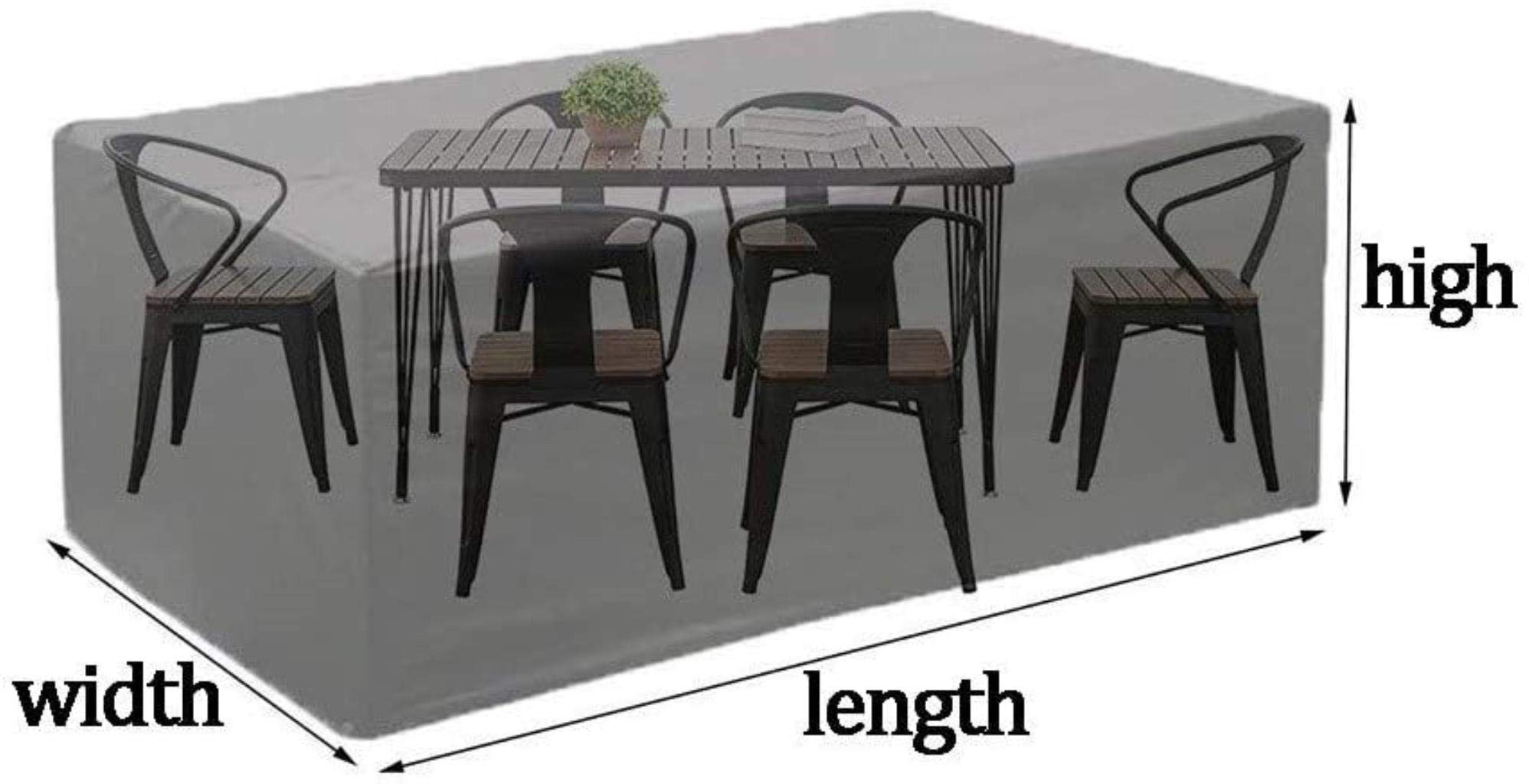 Funda de piel de jardín impermeable personalizable de 200 x 100 x 200 cm, resistente al desgarro, resistente al desgarro, resistente al viento, a la lluvia, anti-UV, protector de muebles de patio