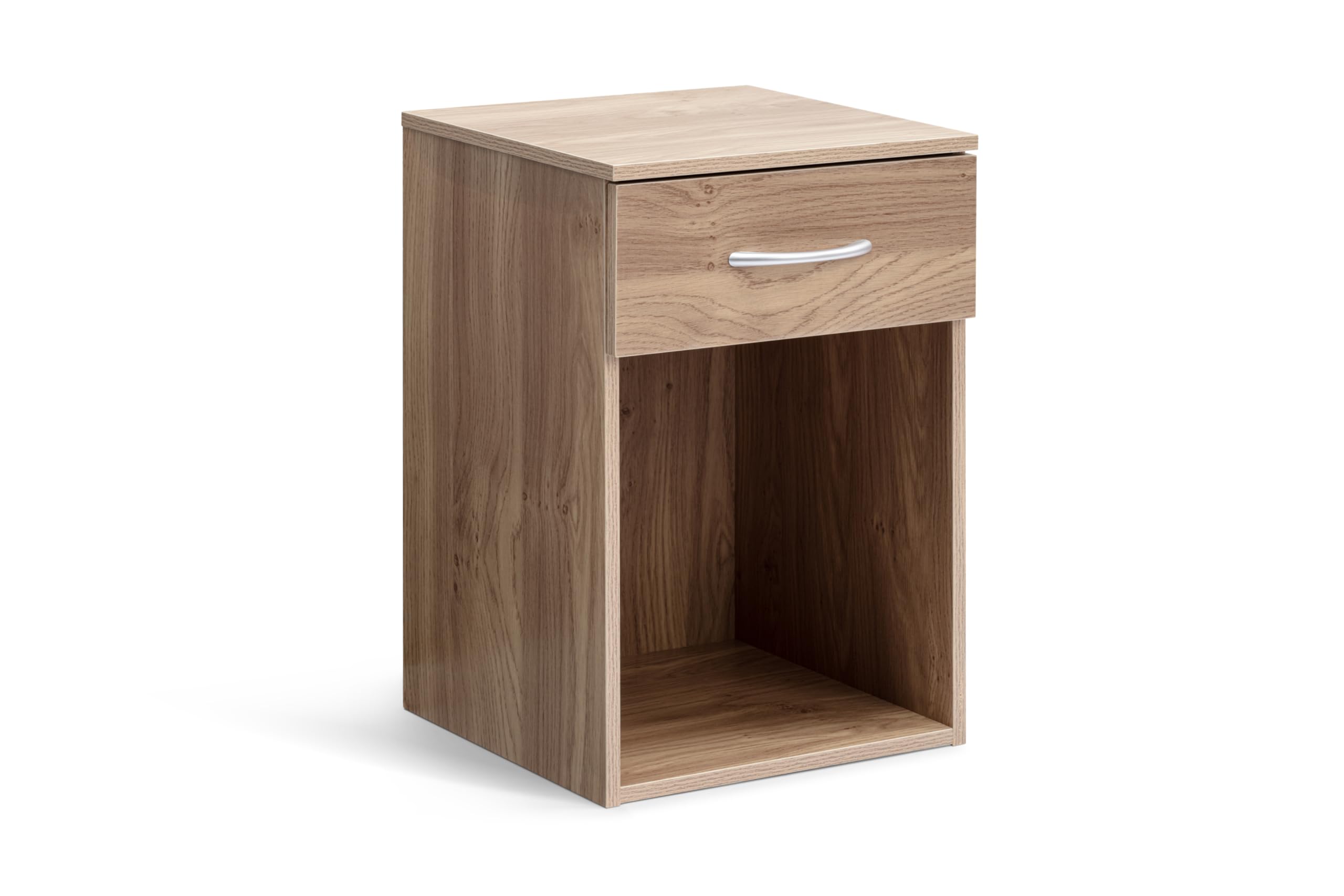 Linsar - Mesita de Noche - mesitas de Noche - Mesa de Noche de Madera, Compacta y Versátil, Ideal como Almacenamiento Práctico, Adecuado como Juego de 2 (Marron)